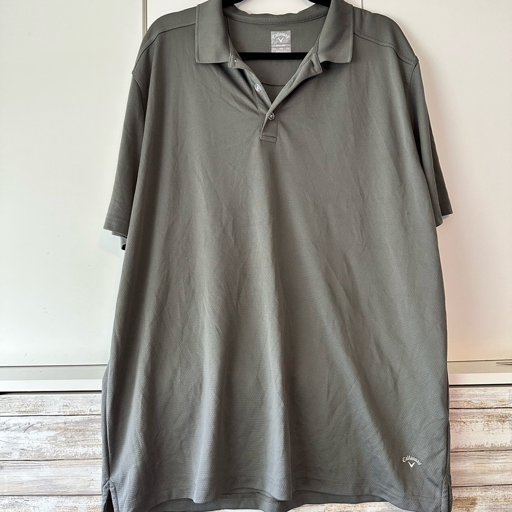 ⛳ Callaway Opti-Dri Golf Polo Shirt Men’s XXL Gray Performance